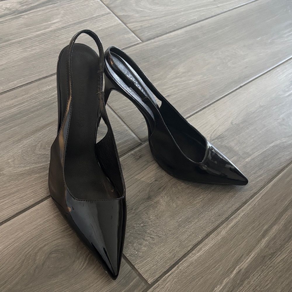 Elegant Black Slingback Heels